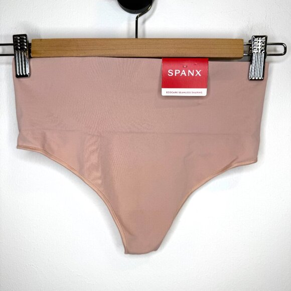 NWT Spanx Everyday Shaping Panties EcoCare Thong in Vintage Rose Size Small - Picture 5 of 8